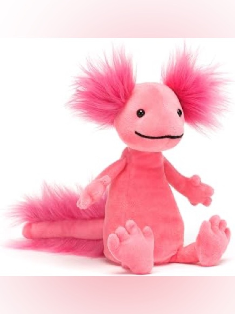 AUTHENTIC❗️NWT Jellycat SMALL Alice Axolotl Amphibian Pink Plush - RETIRED+RARE